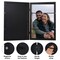 Americanflat Quick-Change Photo Storage Display Frame - Store up to 35 Pictures at Once with Elastic Strap Storage - Shatter Resistant Glass - Hanging Hardware - Includes Easel - Black
